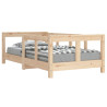 Estrutura de cama infantil 70x140 cm pinho maciço 2