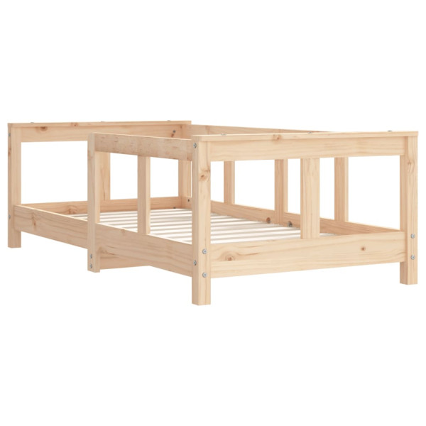 Estructura de cama para niños madera maciza de pino 70x140 cm M 3