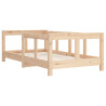Estructura de cama para niños madera maciza de pino 70x140 cm 3