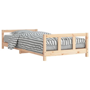 Estrutura de cama infantil 90x190 cm madeira de pinho maciça H