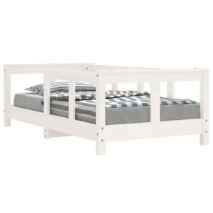 Estrutura de cama infantil 70x140 cm pinho maciço branco H