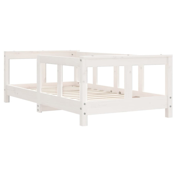 Estructura de cama para niños madera de pino blanco 70x140 cm M 3