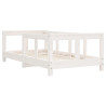 Estructura de cama para niños madera de pino blanco 70x140 cm 3