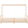 Estrutura de cama infantil 90x190 cm madeira de pinho maciça 5
