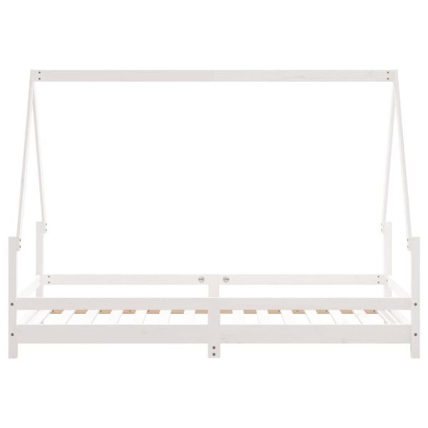 Estructura de cama para niños madera de pino blanco 90x190 cm M 5
