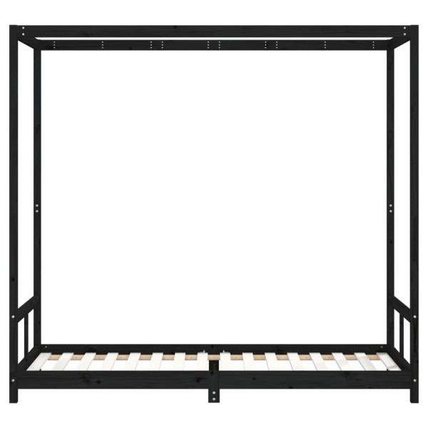 Estructura de cama para niños madera de pino negro 80x200 cm M 4