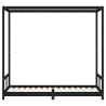 Estructura de cama para niños madera de pino negro 80x200 cm 4