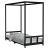 Estructura de cama para niños madera de pino negro 90x200 cm 2