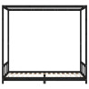 Estrutura de cama infantil 90x200 cm pinho maciço preto 4