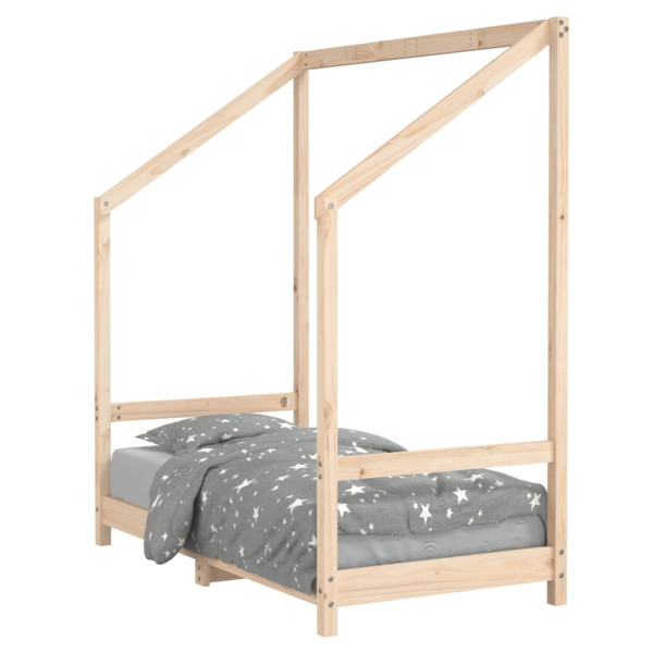Estructura de cama para niños madera maciza de pino 70x140 cm M 2