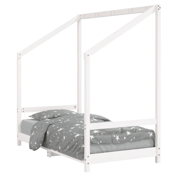 Estructura de cama para niños madera de pino blanco 80x160 cm M 2