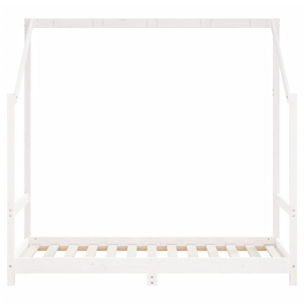 Estrutura de cama infantil 80x160 cm pinho maciço branco M 4