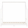 Estrutura de cama infantil 80x160 cm pinho maciço branco 4