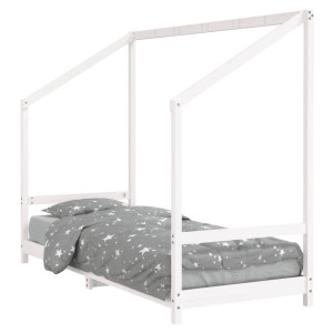 Estructura de cama para niños madera de pino blanco 80x200 cm H