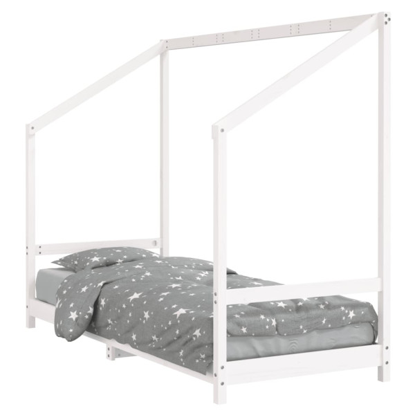 Estructura de cama para niños madera de pino blanco 80x200 cm M 2