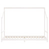 Estrutura de cama infantil 80x200 cm pinho maciço branco 4