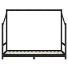 Estrutura de cama infantil 90x190 cm pinho maciço preto 4