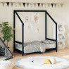 Estructura de cama para niños madera de pino negro 70x140 cm 1