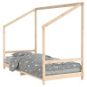 Estrutura de cama infantil 90x190 cm madeira de pinho maciça 2