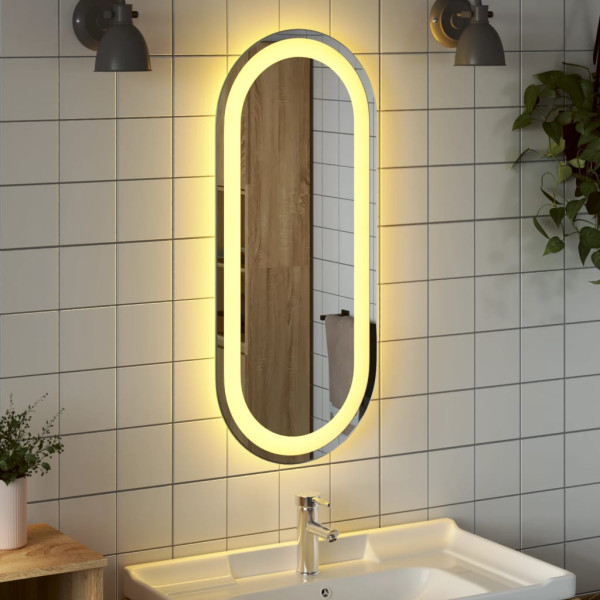 Espejo de baño LED ovalado 70x30 cm M 3