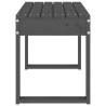 Banco de jardín madera maciza de pino gris 80x38x45 cm 4