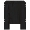 Bancos de jardim 2 pcs 40x36x45 cm pinho maciço preto 5