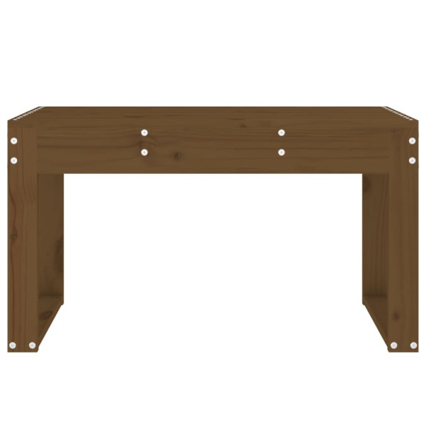 Banco de jardim 80x38x45cm madeira de pinho maciça castanho-mel M 3