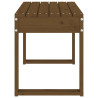 Banco de jardim 80x38x45cm madeira de pinho maciça castanho-mel 4