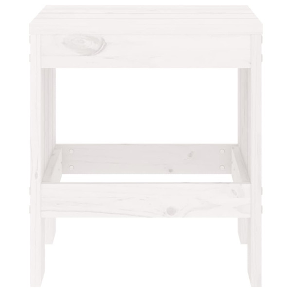 Bancos de jardim 2 pcs 40x36x45 cm pinho maciço branco M 4