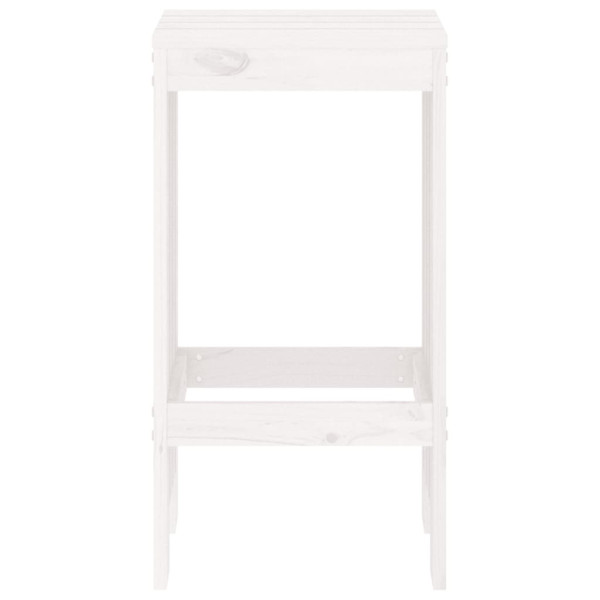 Bancos de bar 2 pcs 40x36x75 cm madeira de pinho maciça branco M 4
