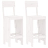 Cadeiras de bar 2 pcs 40x48.5x115.5 cm pinho maciço branco 2