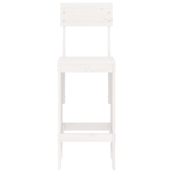 Cadeiras de bar 2 pcs 40x48.5x115.5 cm pinho maciço branco M 4