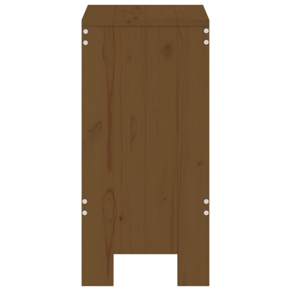 Taburetes de cocina 2 uds madera pino marrón miel 40x36x75 cm M 5