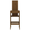 Cadeiras de bar 2 pcs 40x42x120 cm pinho maciço castanho-mel 4