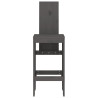 Cadeiras de bar 2 pcs 40x42x120 cm pinho maciço cinzento 4