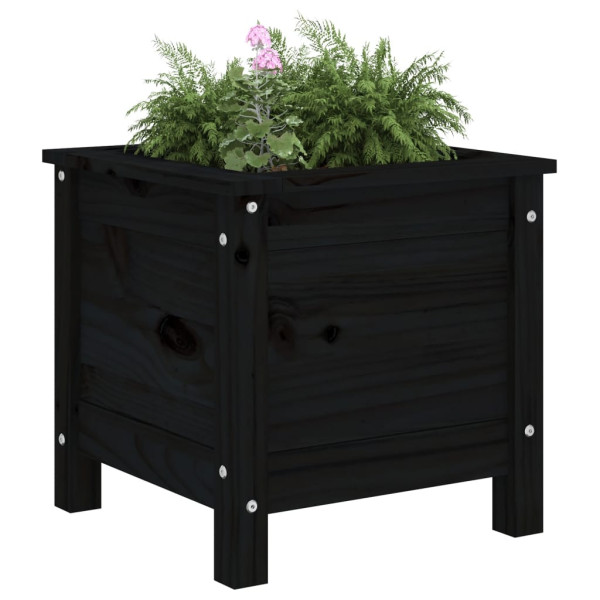 Jardinera madera maciza de pino negro 40x40x39 cm M 3