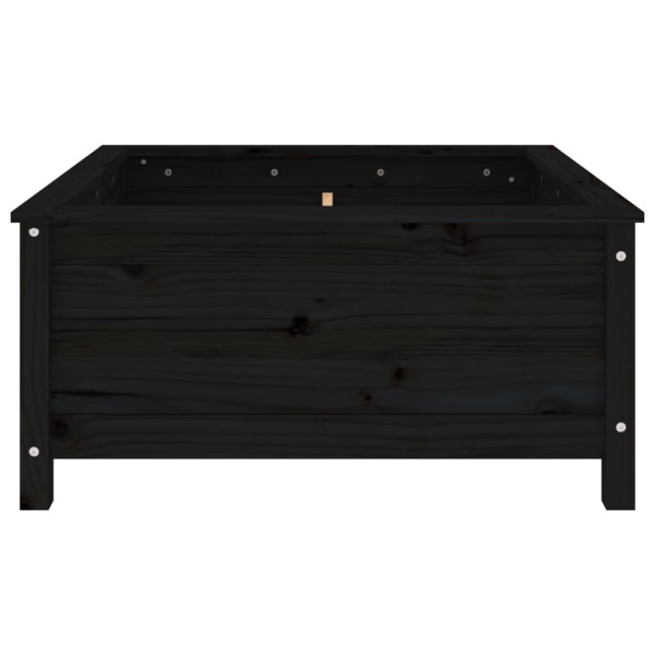 Jardinera madera maciza de pino negro 82.5x82.5x39 cm M 4