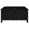 Jardinera madera maciza de pino negro 82.5x82.5x39 cm 5