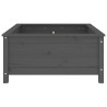 Jardinera madera maciza de pino gris 82.5x82.5x39 cm 4