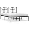 Estrutura de cama com cabeceira 140x200 cm metal preto 2