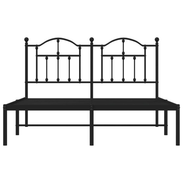 Estructura de cama con cabecero metal negro 140x200 cm M 5