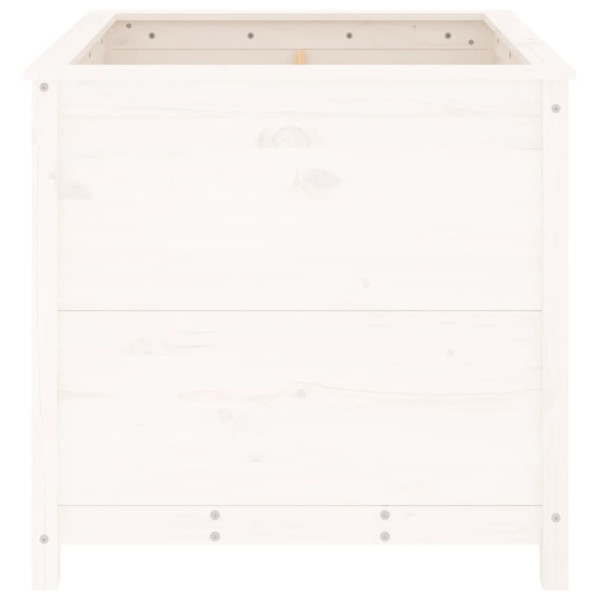 Jardinera madera maciza de pino blanco 82.5x82.5x78 cm M 5