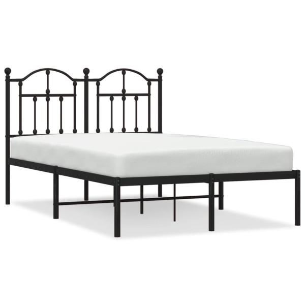 Estructura de cama con cabecero metal negro 120x190 cm M 2