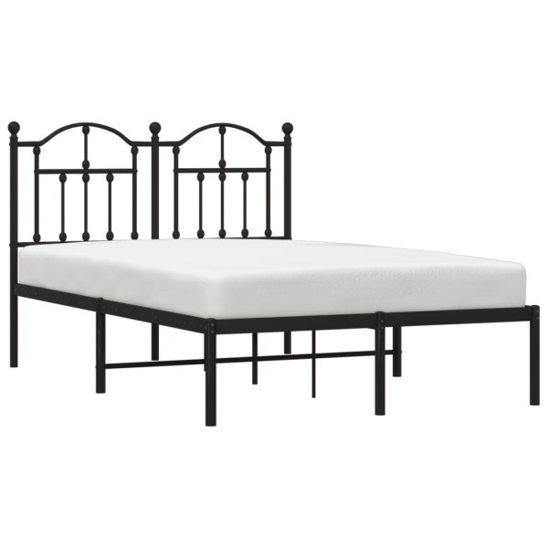 Estrutura de cama com cabeceira 120x190 cm metal preto M 3