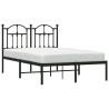 Estrutura de cama com cabeceira 120x190 cm metal preto 3