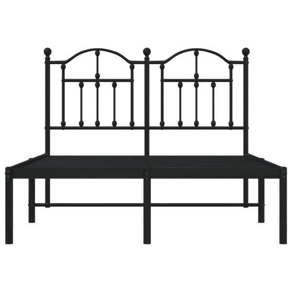 Estrutura de cama com cabeceira 120x190 cm metal preto M 5