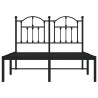 Estrutura de cama com cabeceira 120x190 cm metal preto 5