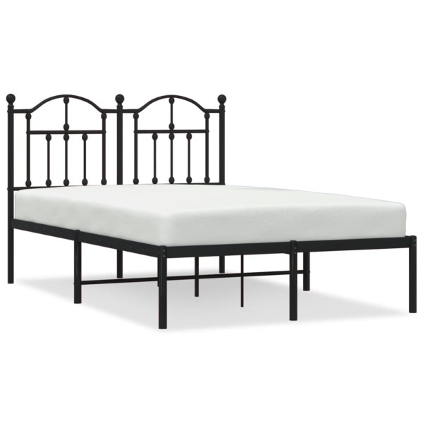 Estrutura de cama com cabeceira 120x200 cm metal preto M 2