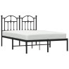 Estrutura de cama com cabeceira 120x200 cm metal preto 3