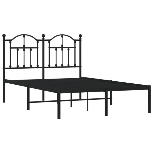 Estrutura de cama com cabeceira 120x200 cm metal preto M 4